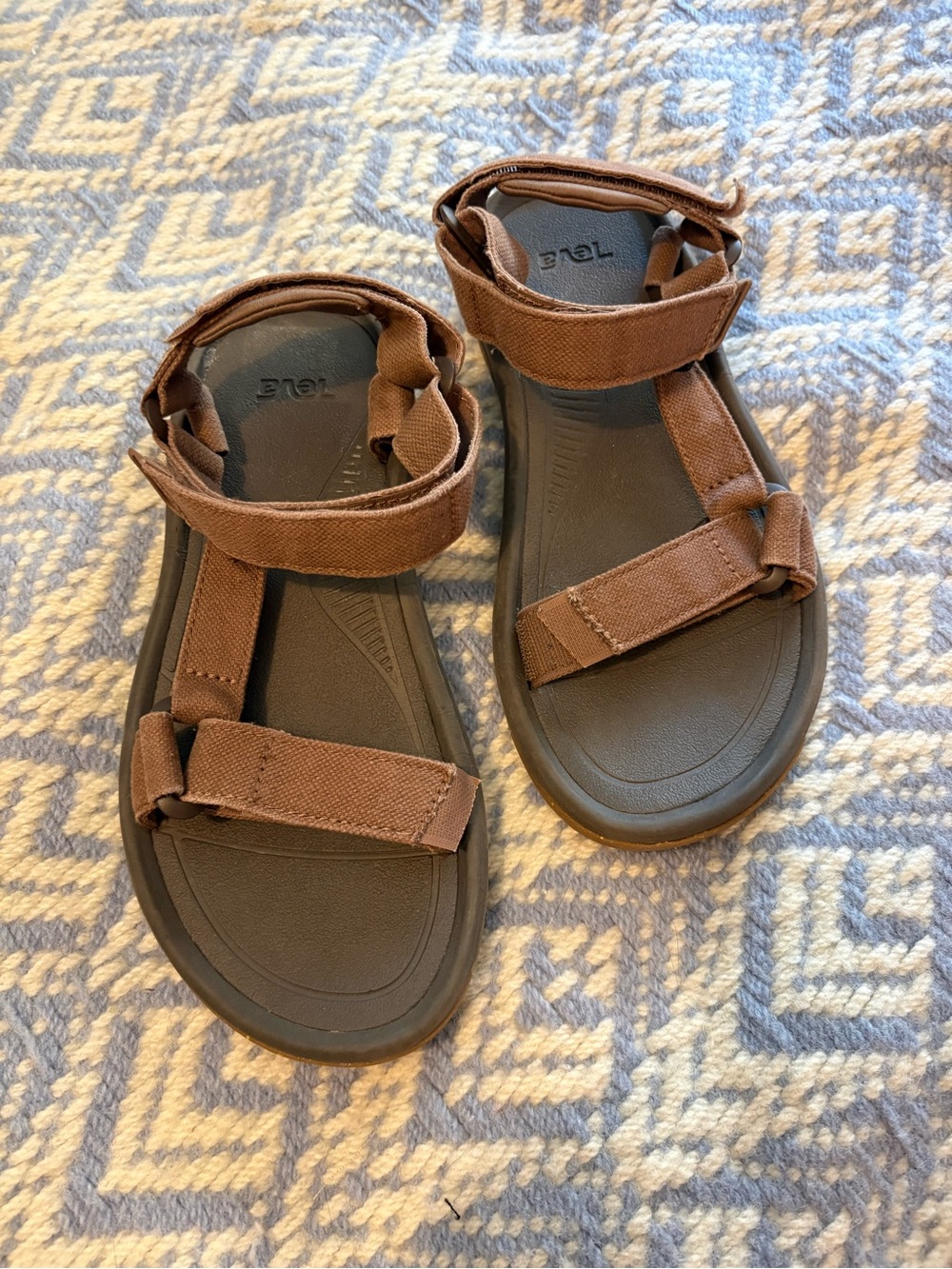 Teva Men’s Brown Canvas Strap Sandals